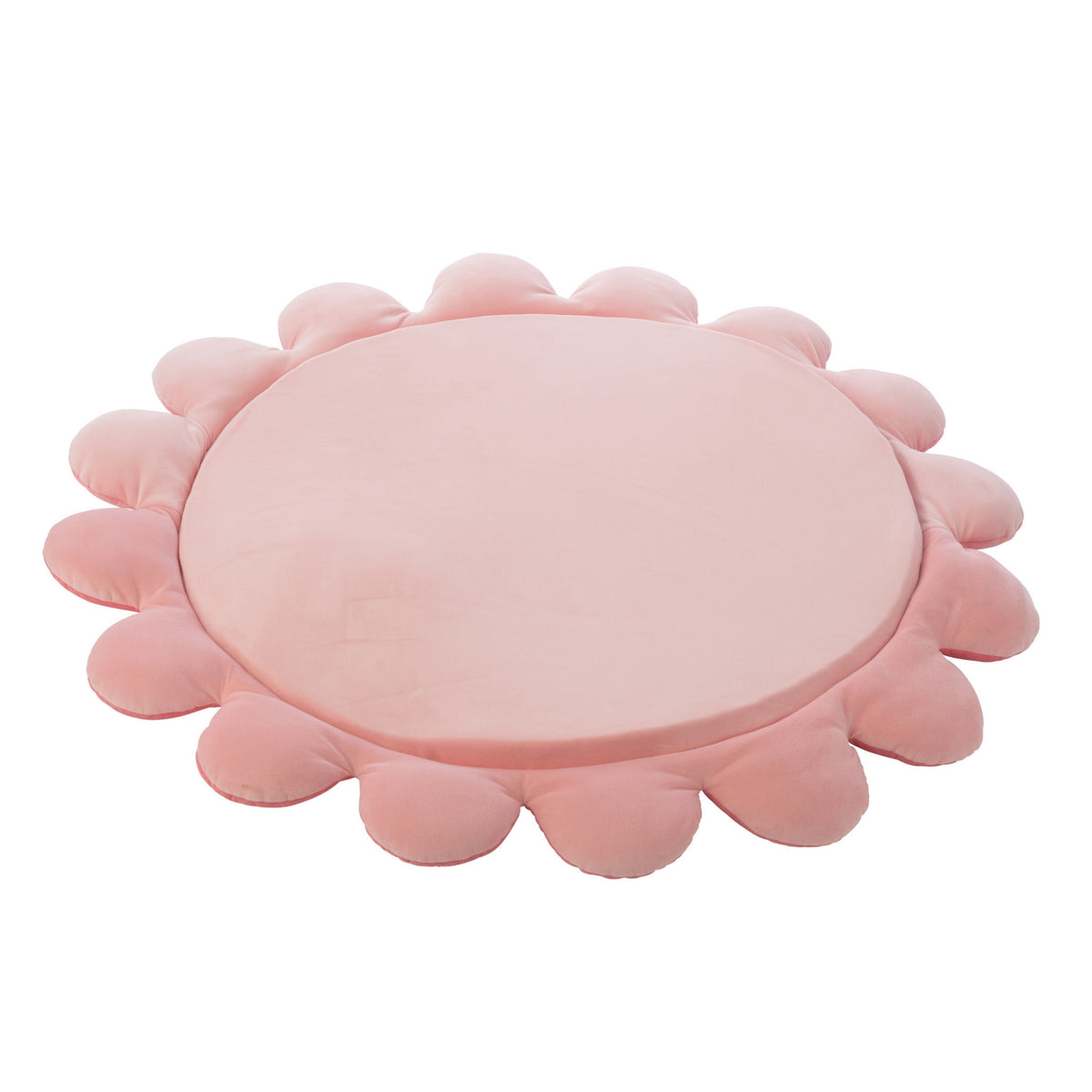 Alfombra de juegos Flor Poliéster Rosa oscuro/Rosa claro J-Line