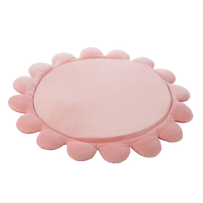 Alfombra de juegos Flor Poliéster Rosa oscuro/Rosa claro J-Line