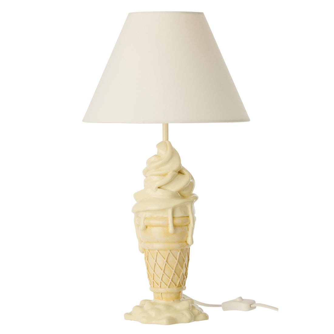 Lámpara Ijsje de polirresina amarilla/beige J-Line