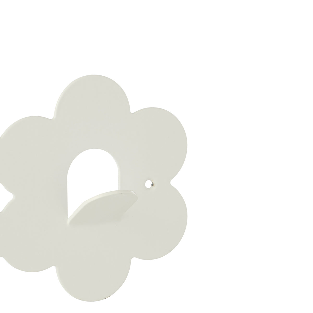 Perchero Flor Hierro Blanco J-Line