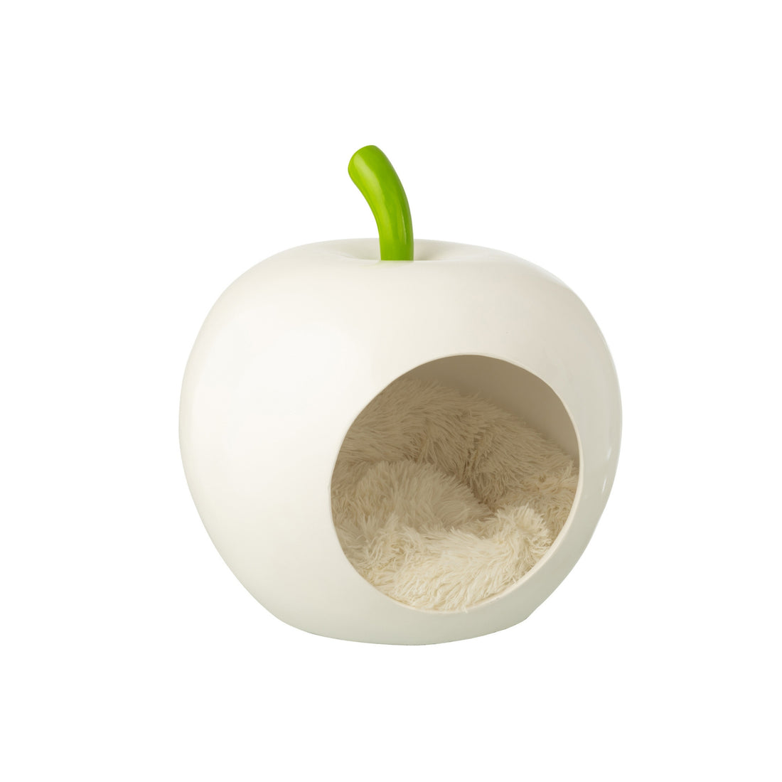 Cesta para gatos Manzana Polirresina Blanco/Verde J-Line