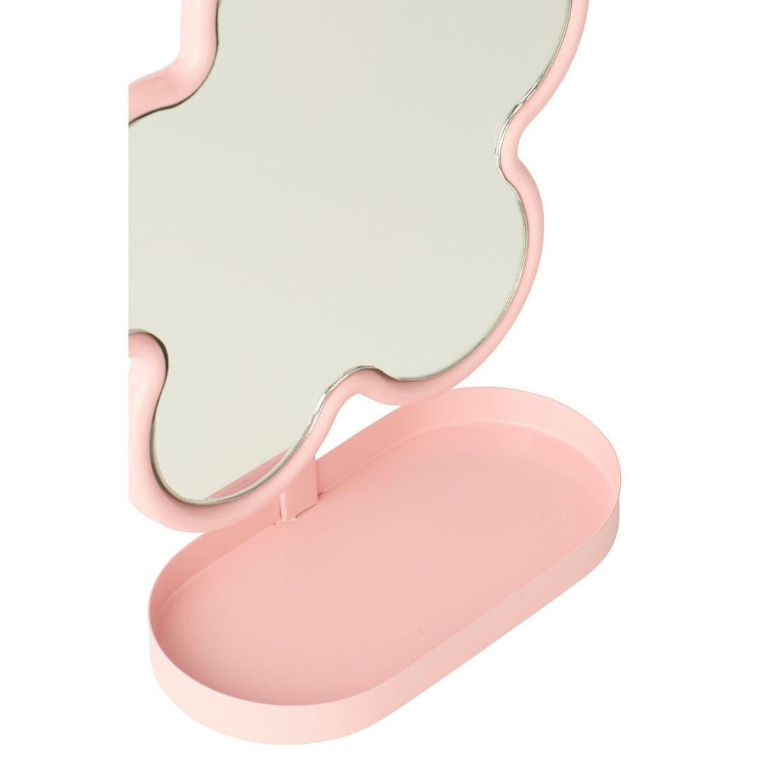 Espejo de mesa Flor Hierro Rosa Claro J-Line