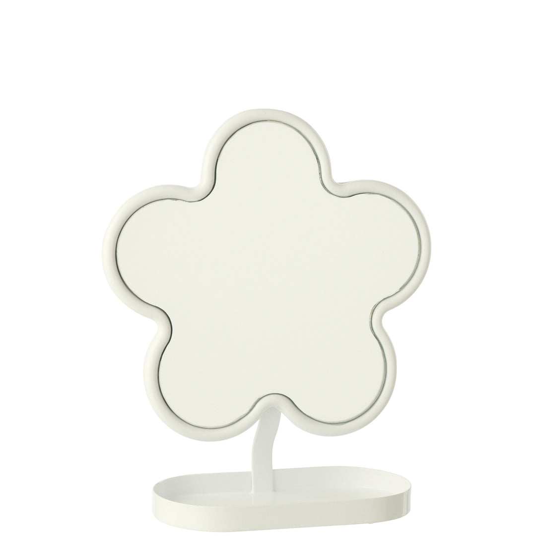 Espejo de mesa Flor Hierro Blanco J-Line