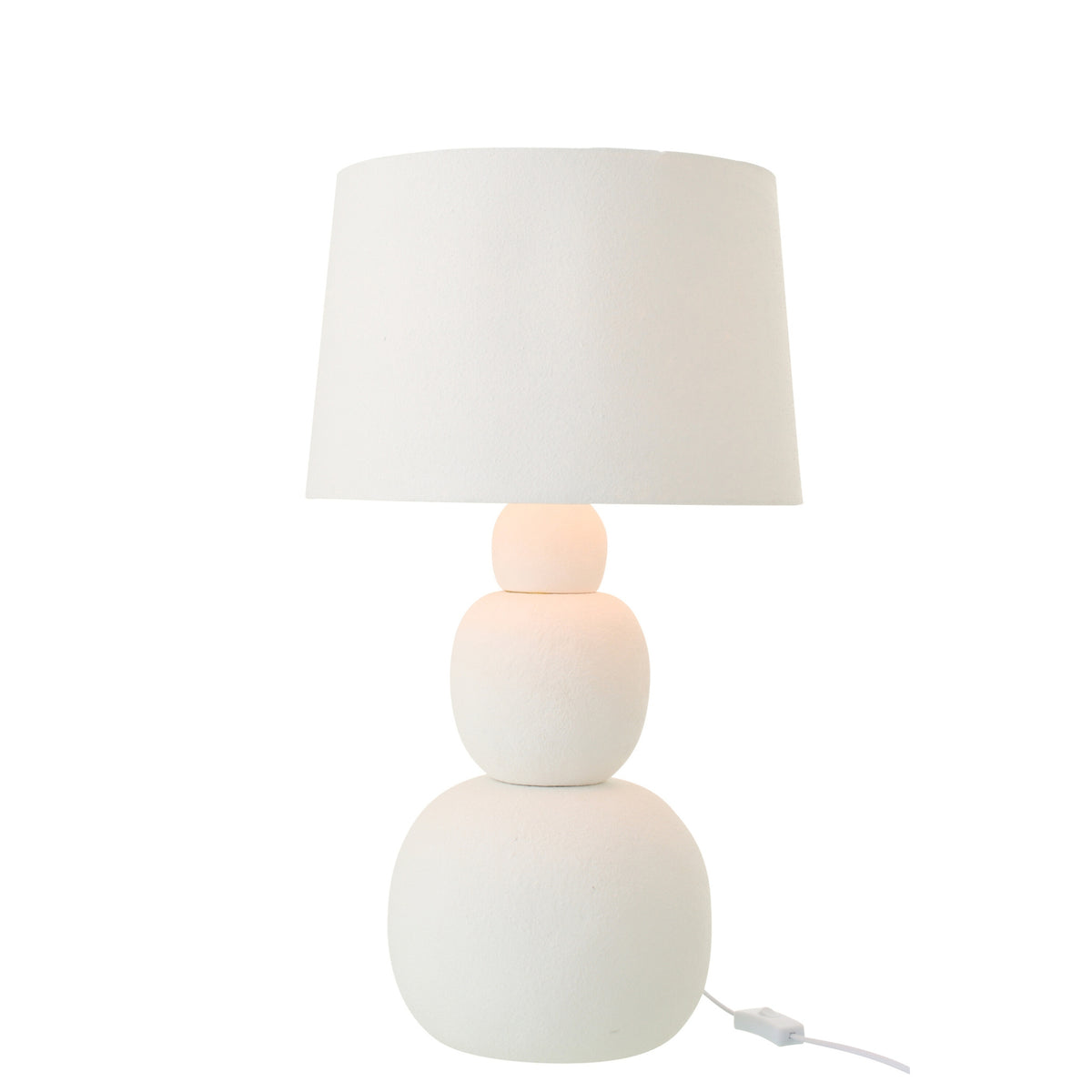 Lámpara de mesa Renee Cerámica Blanca Grande J-Line