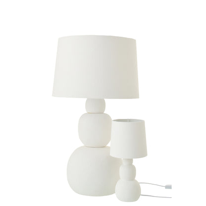 Lámpara de mesa Renee Cerámica Blanca Grande J-Line