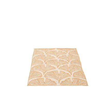 Alfombra de exterior Hojas Polipropileno Blanco/Natural J-Line