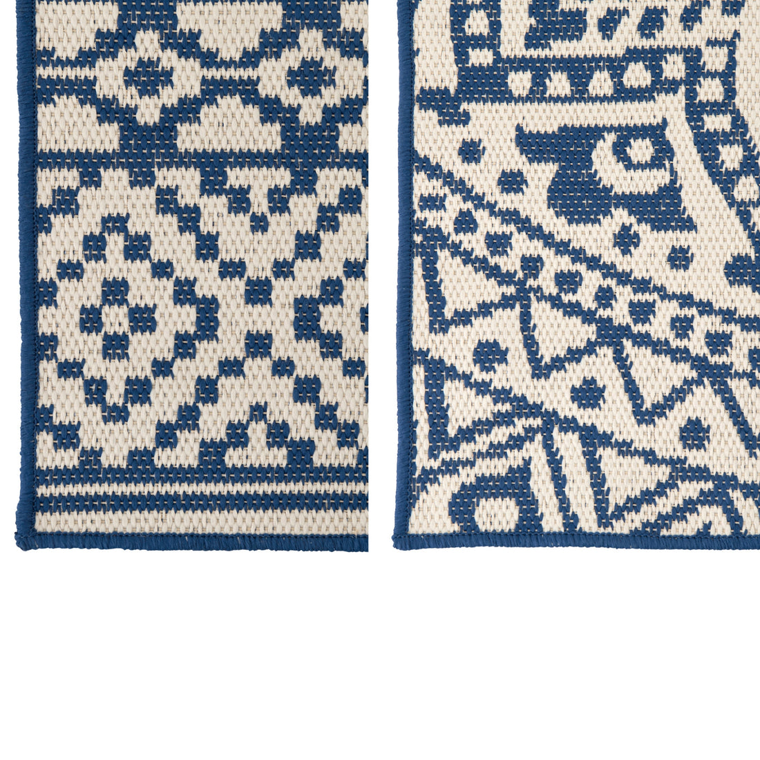 Alfombra de exterior Mosaico Polipropileno Azul oscuro/Blanco surtido de J-Line