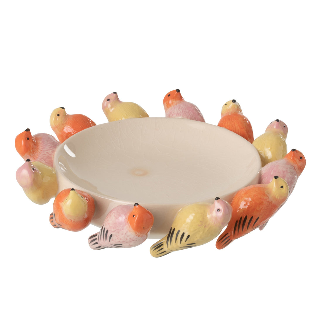 Plato decorativo de cerámica con pájaro MultiJ-Line