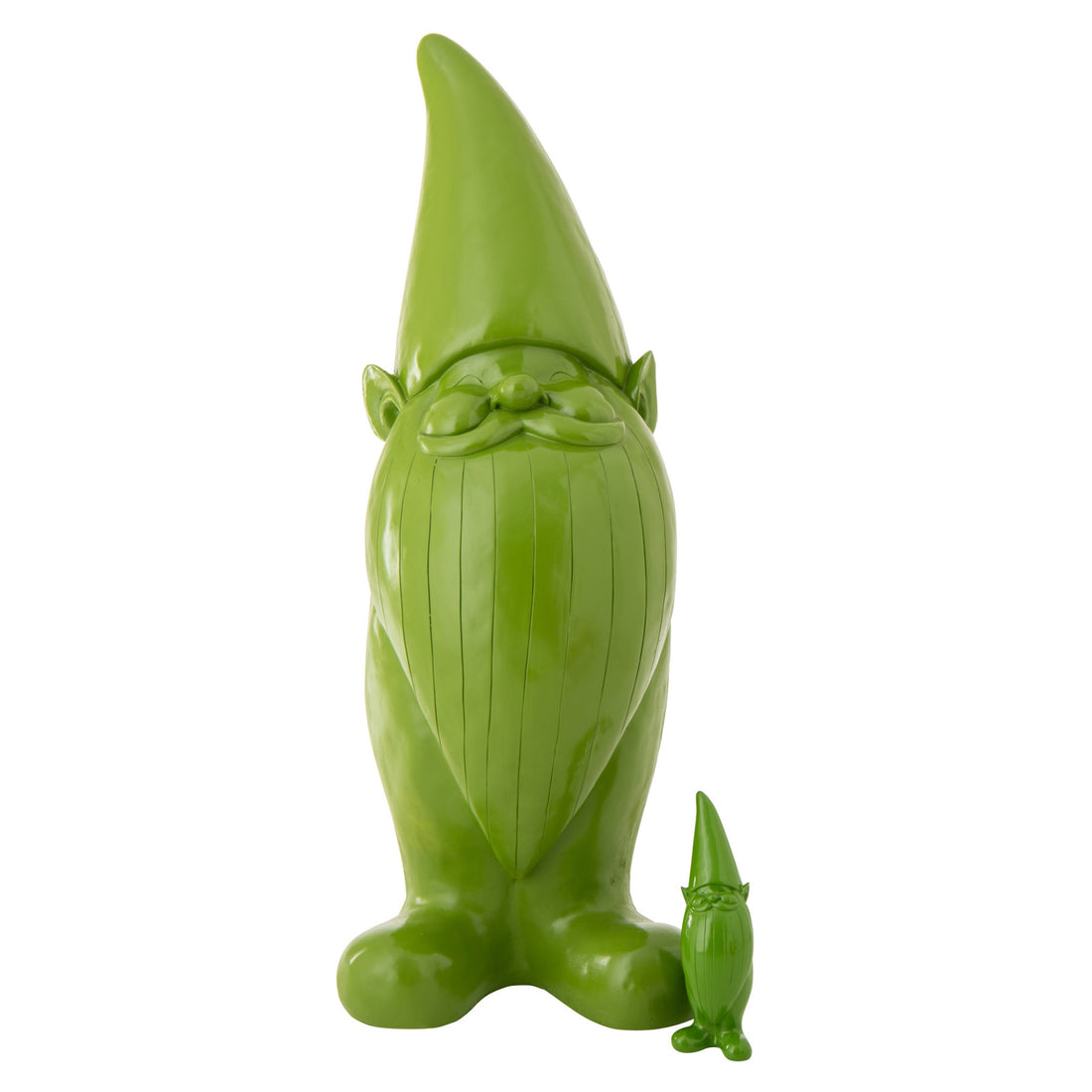 Gnomo de resina verde grande J-Line