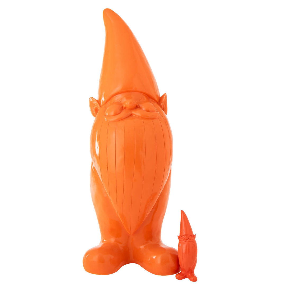 Gnomo de resina naranja grande J-Line