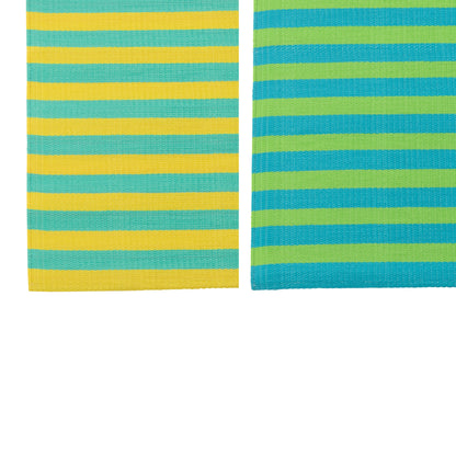 Alfombra de playa Sunshine/Smile a rayas de polipropileno multicolor surtido de J-Line