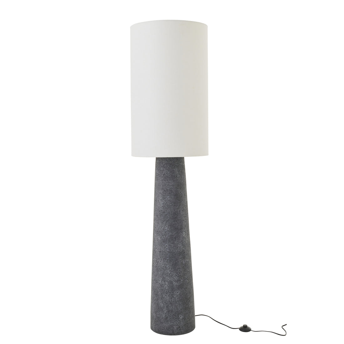 Lámpara de pie Ava Fibra de vidrio Negro/Blanco Large J-Line
