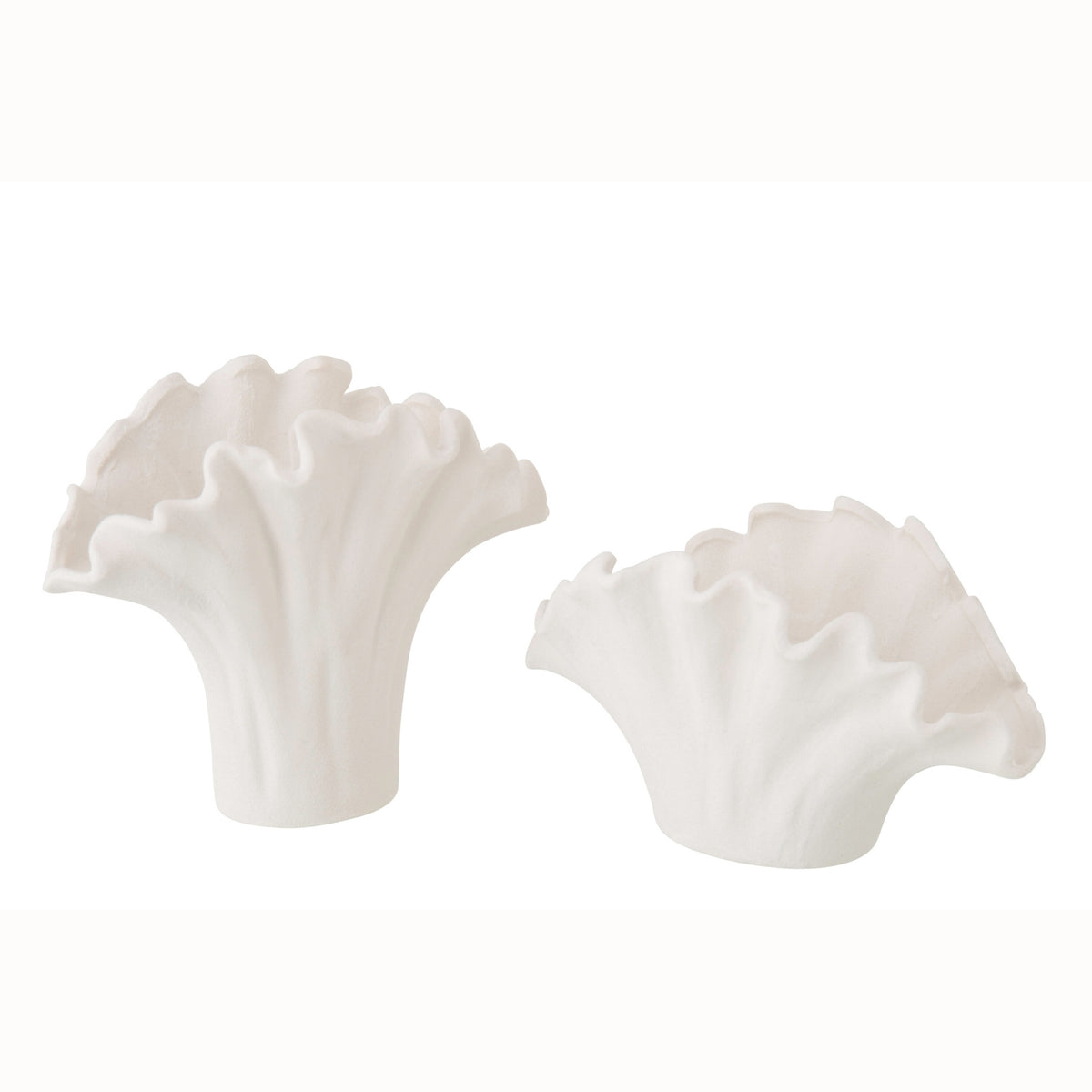 Jarrón Flor Porcelana Blanca Grande J-Line