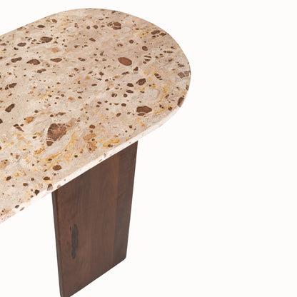 Mesa auxiliar Mathilde Mármol Natural/Beige J-Line
