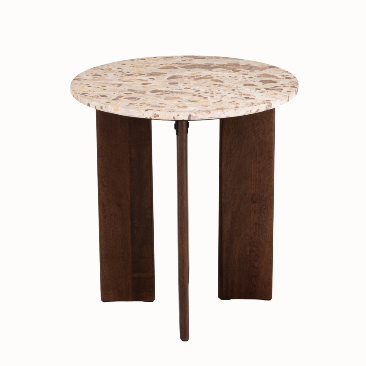 Mesa auxiliar Mathilde Mármol Natural/Beige J-Line