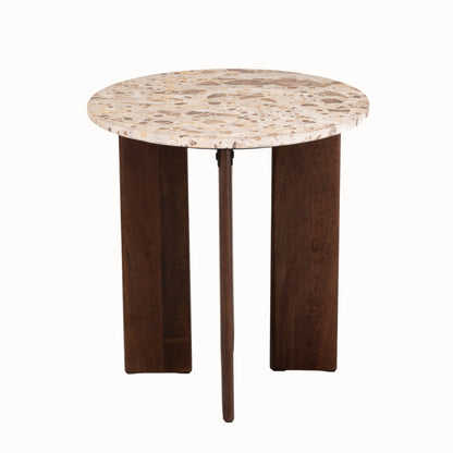 Mesa auxiliar Mathilde Mármol Natural/Beige J-Line