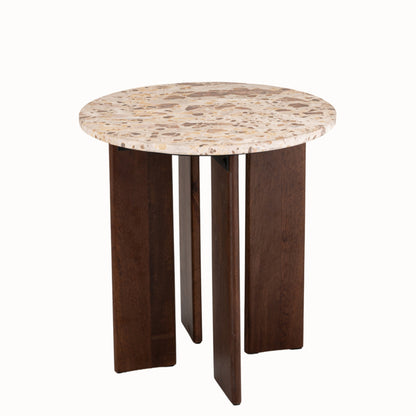 Mesa auxiliar Mathilde Mármol Natural/Beige J-Line
