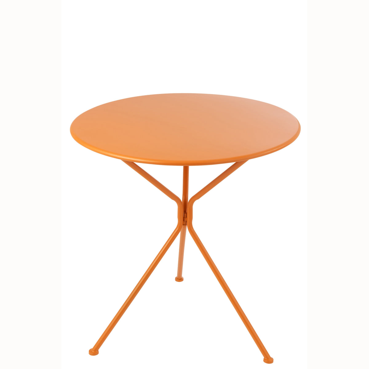 Mesa de jardín Trípode Redonda Metal Naranja Grande J-Line