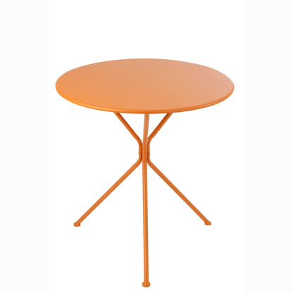 Mesa de jardín Trípode Redonda Metal Naranja Grande J-Line