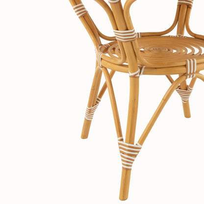 Mesa de comedor Ratán Beige/Blanco J-Line