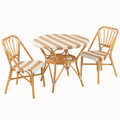 Mesa de comedor Ratán Beige/Blanco J-Line