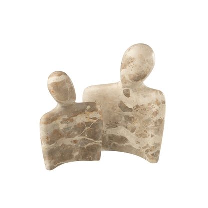 Pareja de cojines de abrazar mármol beige J-Line