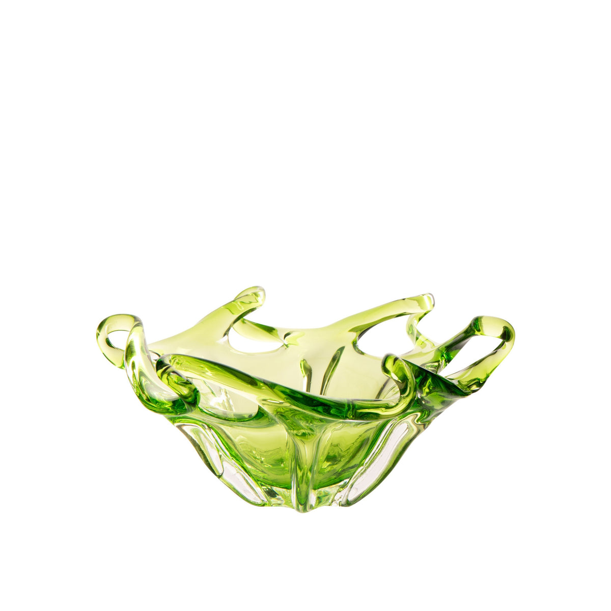 Bandeja decorativa Serena de cristal verde J-Line