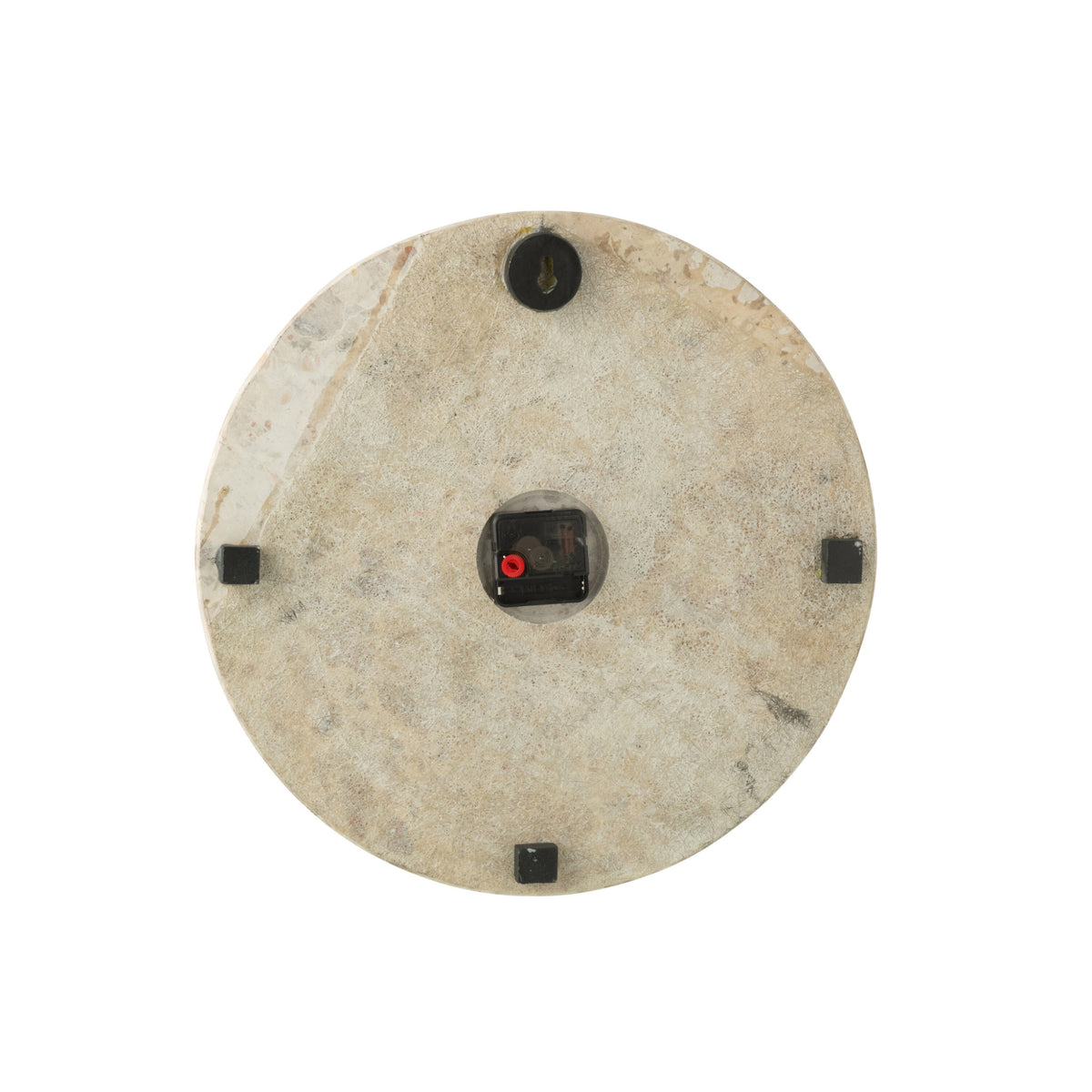 Reloj de pared redondo de mármol beige/negro J-Line