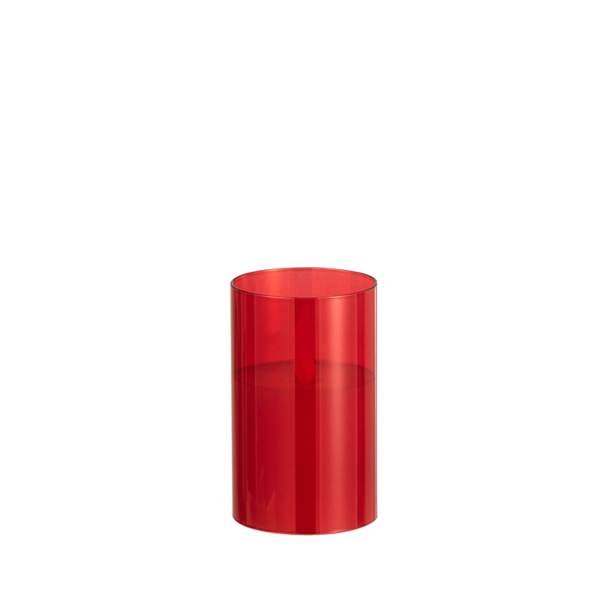 Lámpara LED Vidrio Brillante Rojo Pequeña