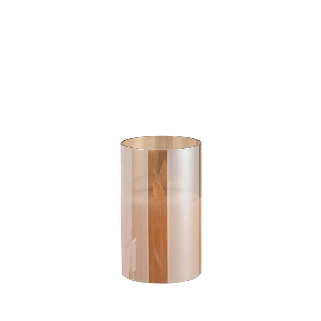Lámpara LED Vidrio Brillante Dorado Pequeña