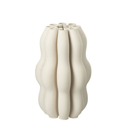 Jarrón Naos Cerámica Beige Grande Diám23cmxAl40cm J-Line