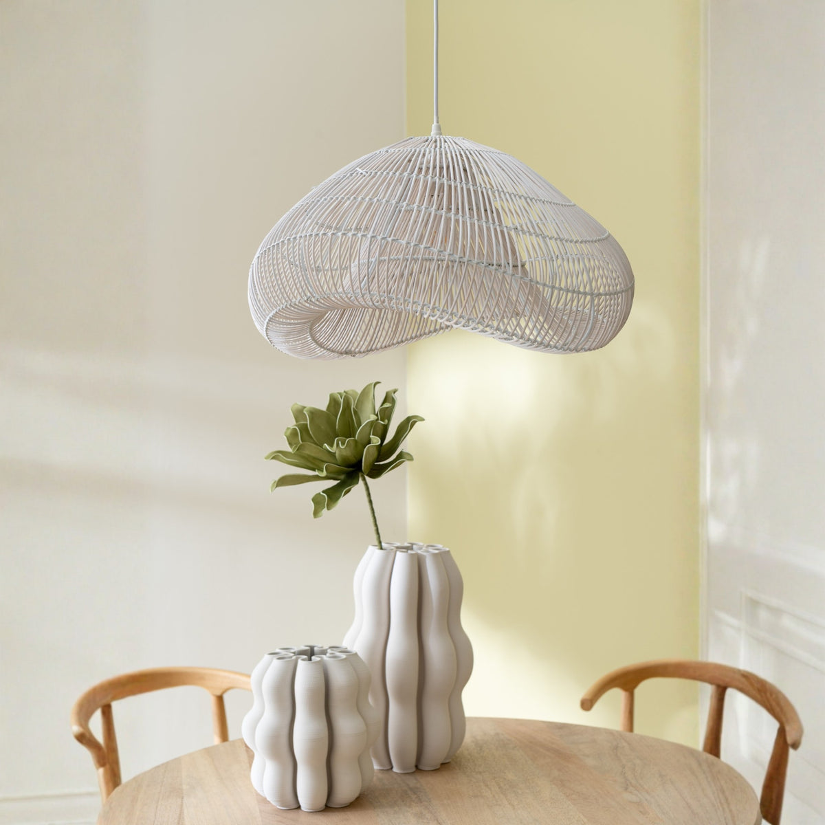 Jarrón Naos Cerámica Beige Grande Diám23cmxAl40cm J-Line