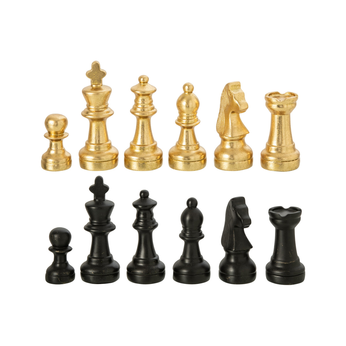 Juego de ajedrez Plateay Dorado/Negro Polirresina J-Line