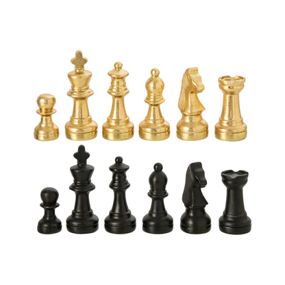 Juego de ajedrez Plateay Dorado/Negro Polirresina J-Line