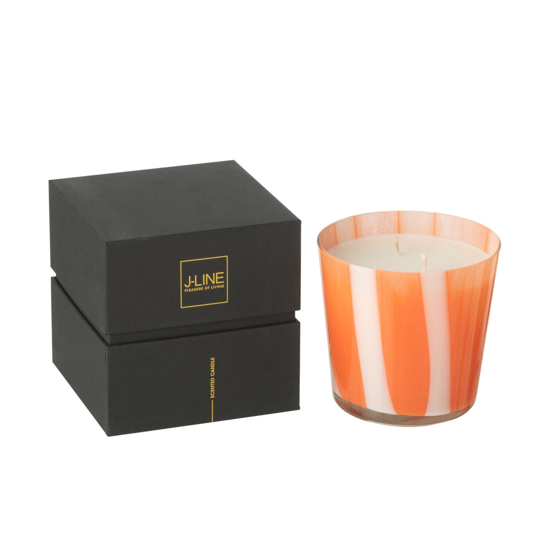 Vela aromática Noa Rayas Naranja Pequeña - 50 horas J-Line