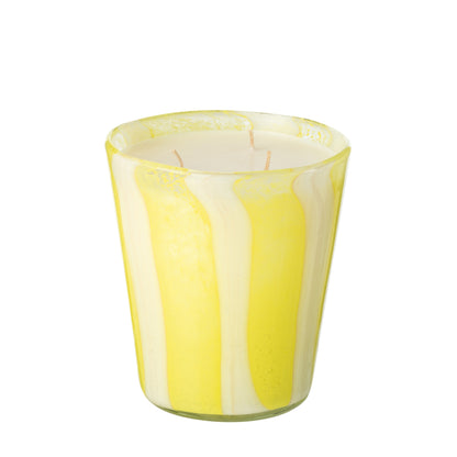 Vela aromática Noa Rayas Amarillas Mediana - 68 horas J-Line