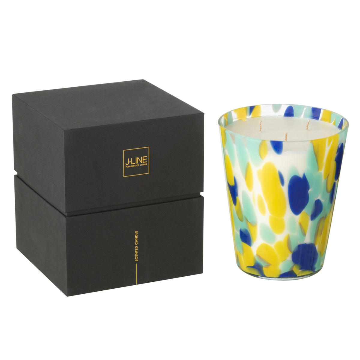 Vela aromática Noa Azul/Amarillo Grande -95 horas J-Line