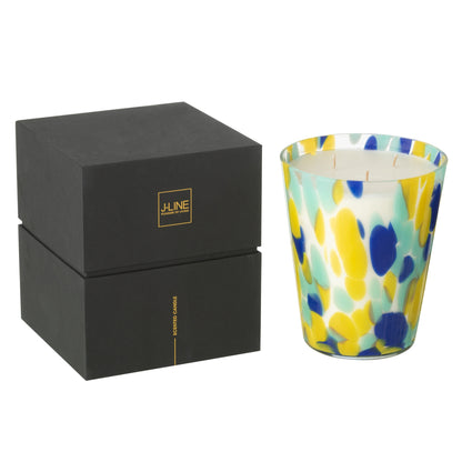 Vela aromática Noa Azul/Amarillo Grande -95 horas J-Line