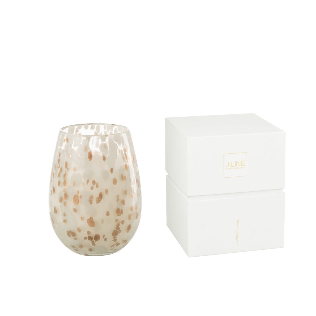 Vela aromática Mia Blanca/Mix Vidrio Mediana 120 horas J-Line