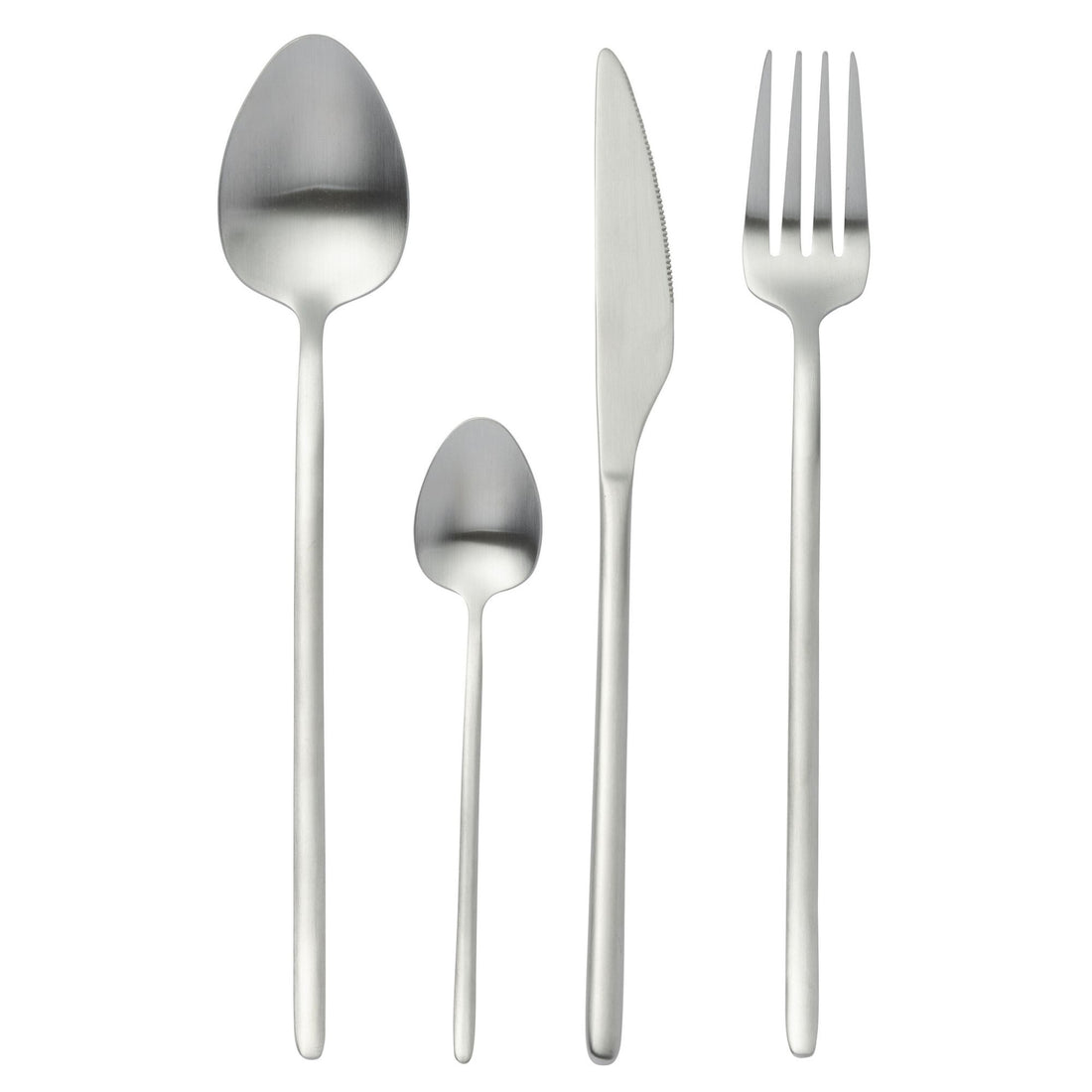 Set de cubiertos Box C 24 piezas Acero inoxidable Plata mate J-Line