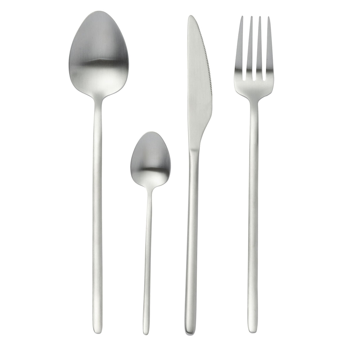 Set de cubiertos Box C 24 piezas Acero inoxidable Plata mate J-Line