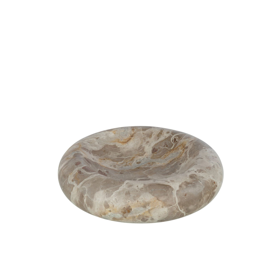 Lujosa bandeja de mármol baja beige grande J-Line