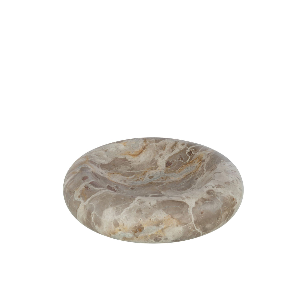 Lujosa bandeja de mármol baja beige grande J-Line