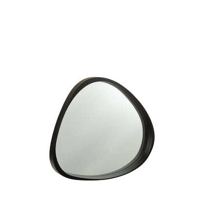 Espejo Giles MDF/vidrio negro pequeño Ø 71 cm