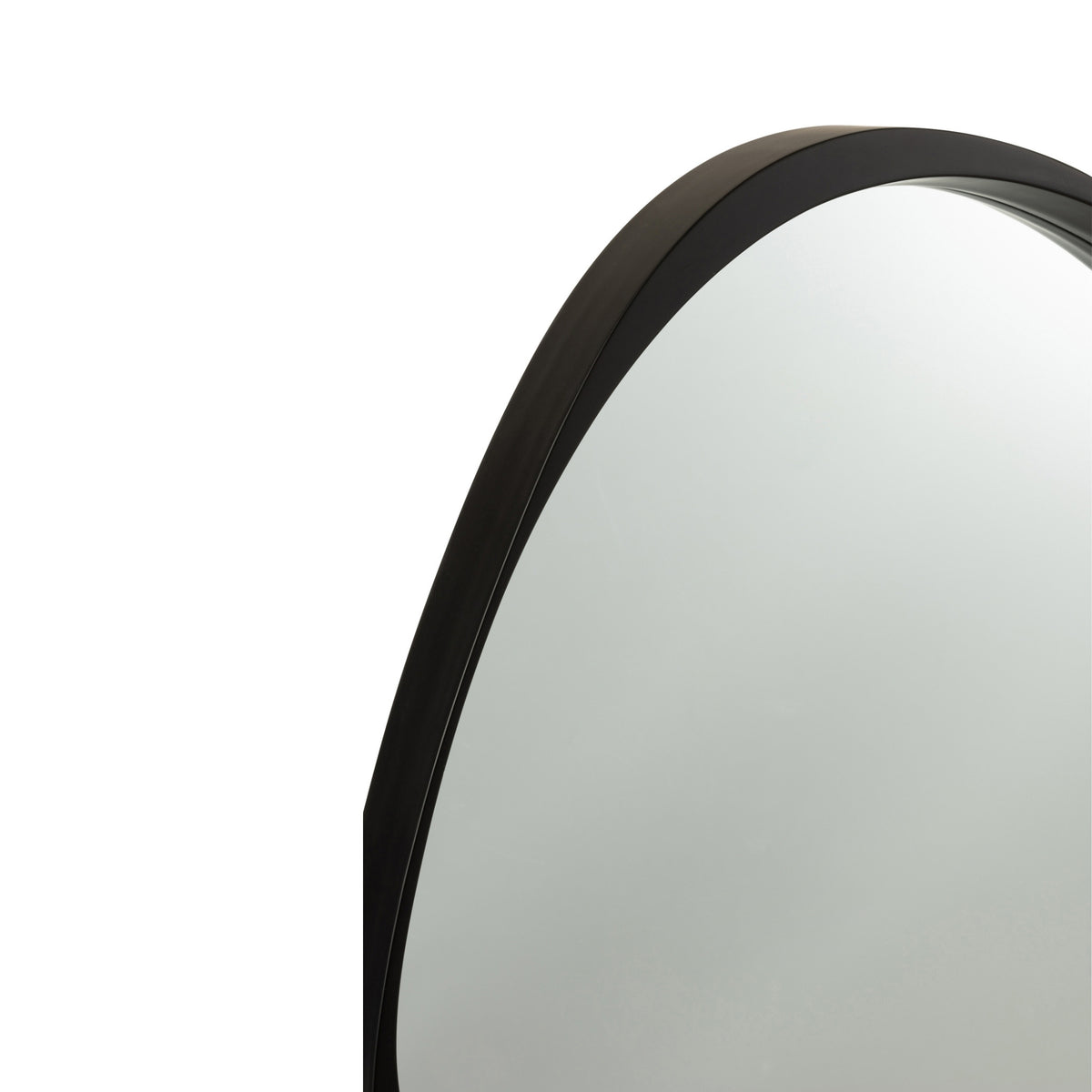 Espejo Giles MDF/vidrio negro pequeño Ø 71 cm