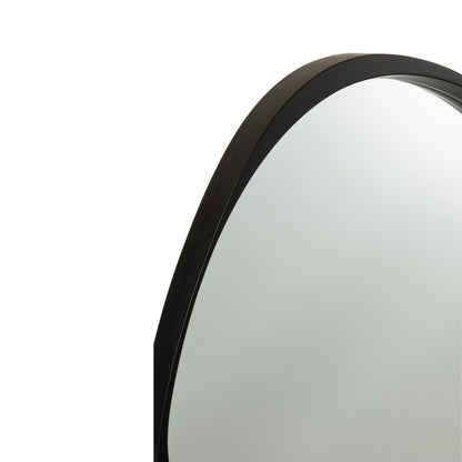 Espejo Giles MDF/vidrio negro pequeño Ø 71 cm