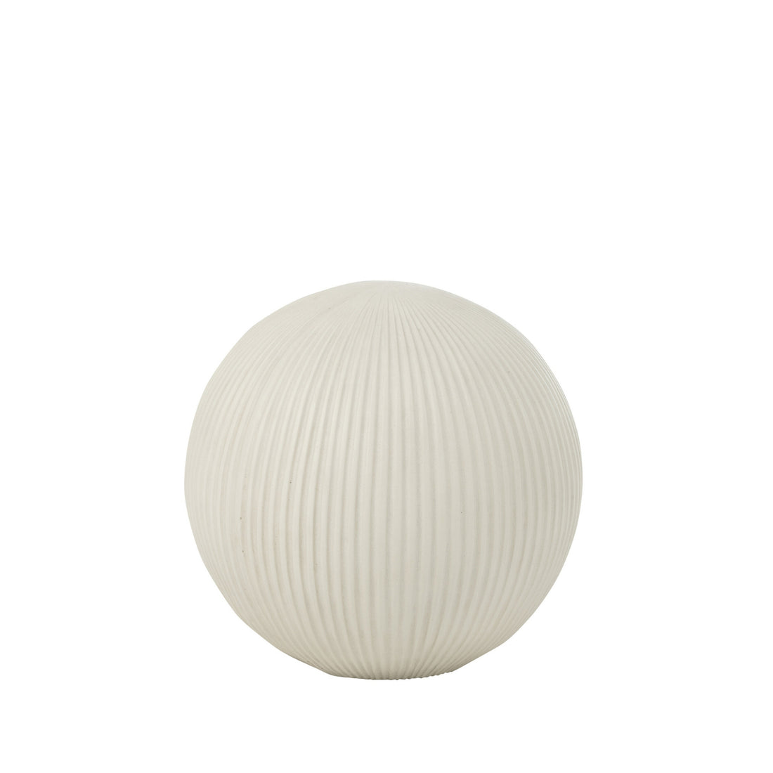 Bola decorativa de arcilla blanca mediana 31,5x31,5x29,5cm