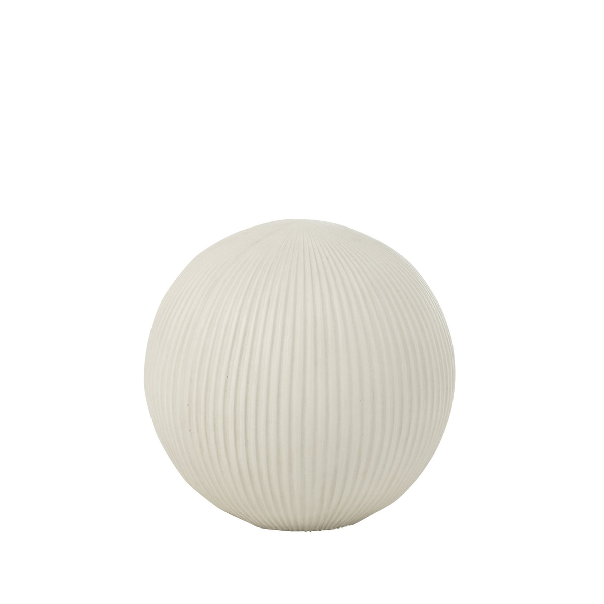 Bola decorativa de arcilla blanca mediana 31,5x31,5x29,5cm