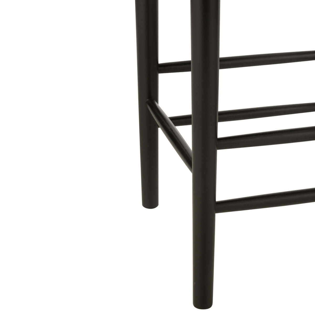 Taburete de bar Oriental Madera de haya/Cuerda Negro J-Line