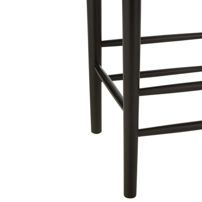 Taburete de bar Oriental Madera de haya/Cuerda Negro J-Line